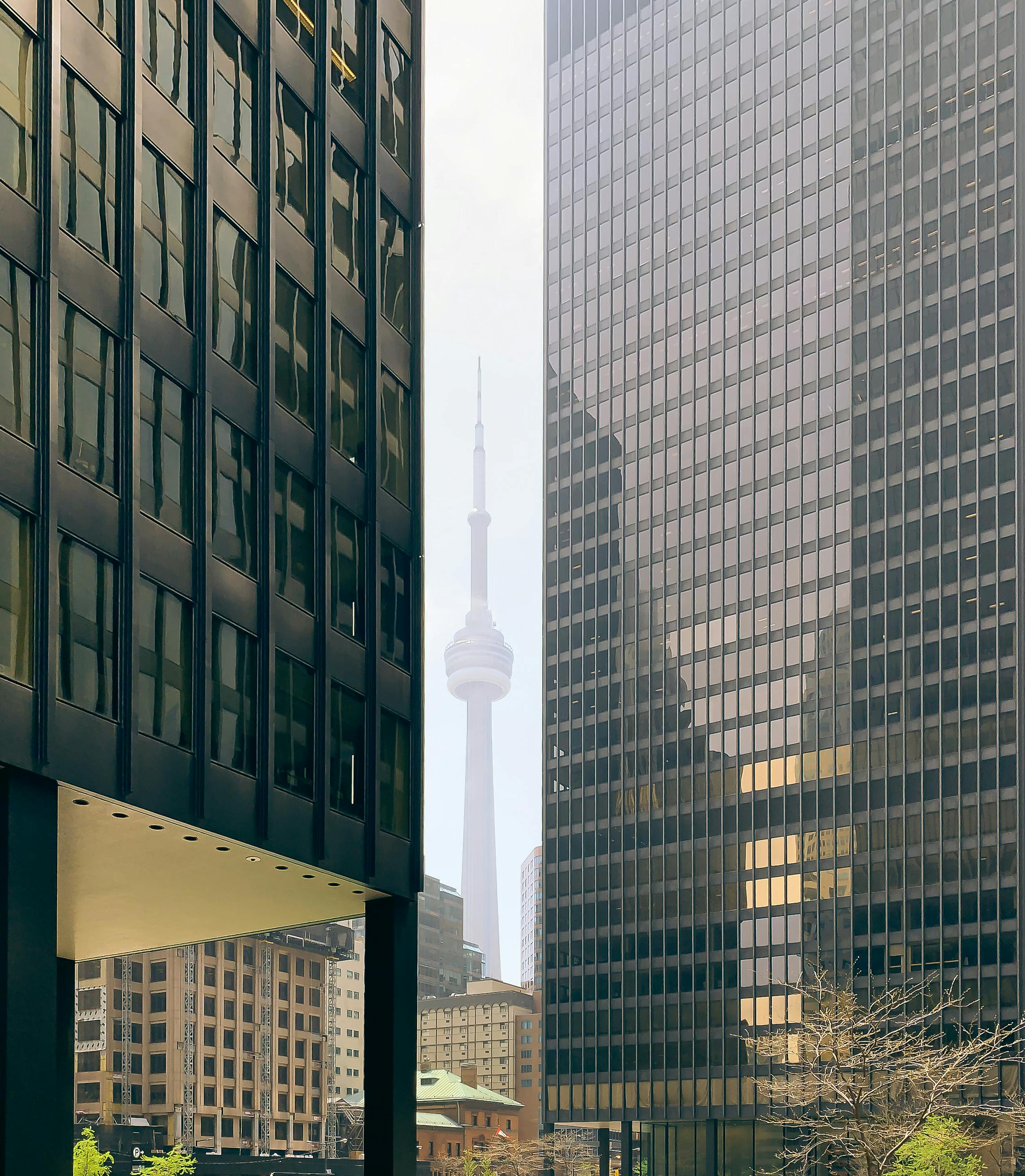 Bay Street Toronto with CN Tower